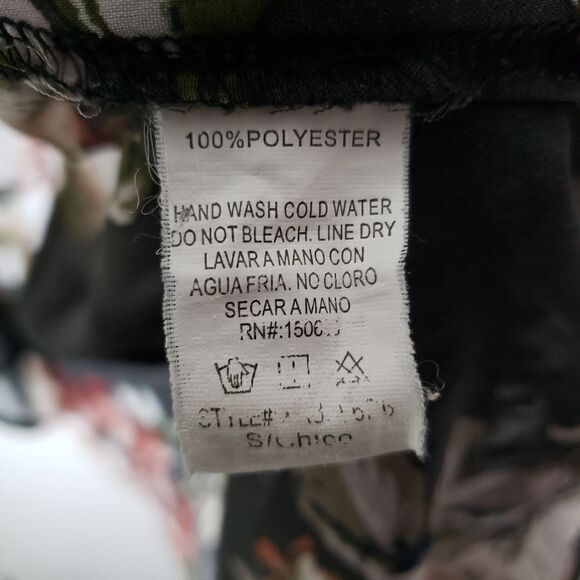 Windsor Sheer Black Floral Flowy Kimono Cover Up Size S - Picture 3 of 6